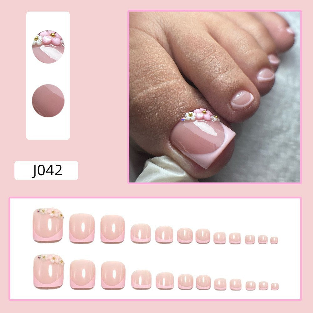 Fußnagelkunstset mit Floralem 3D-Design Karnz