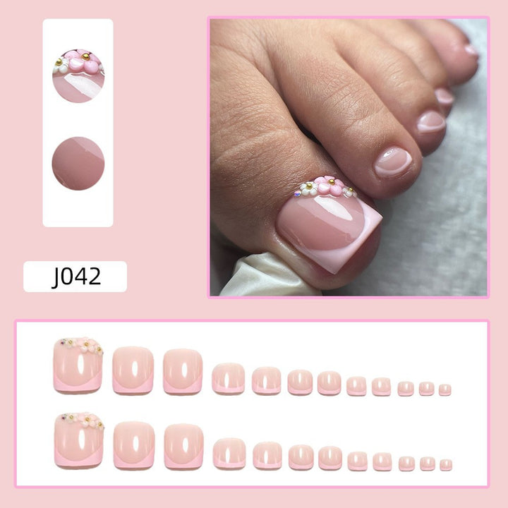 Fußnagelkunstset mit Floralem 3D-Design Karnz