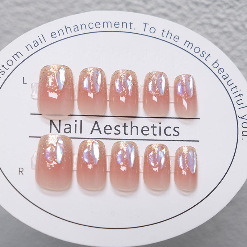 Press-On Nagelset mit glitzernden Akzenten