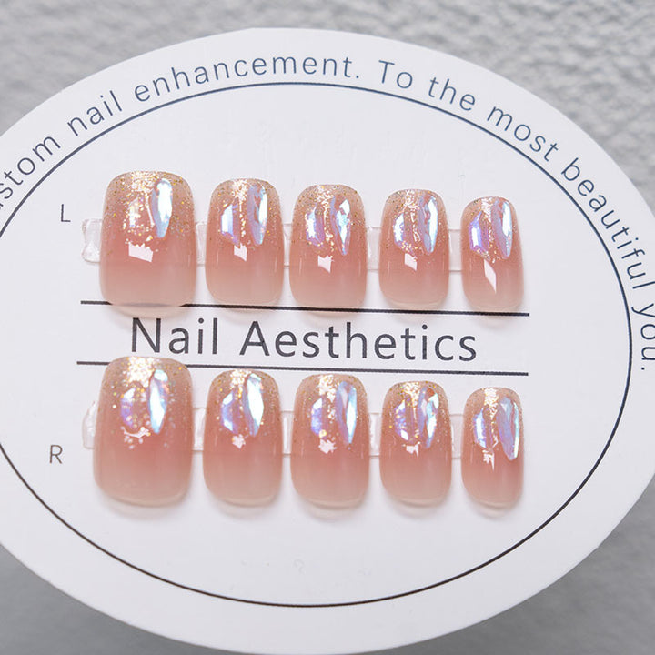 Press-On Nagelset mit glitzernden Akzenten