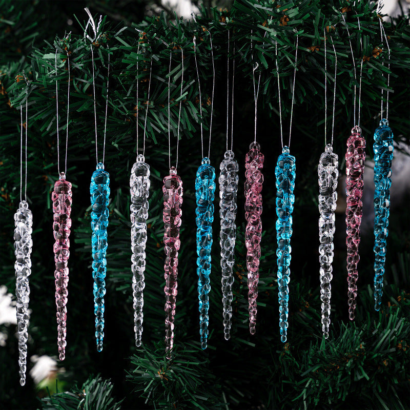 Dekorative Weihnachtsbaumanhänger in Eiszapfen-Form Karnz