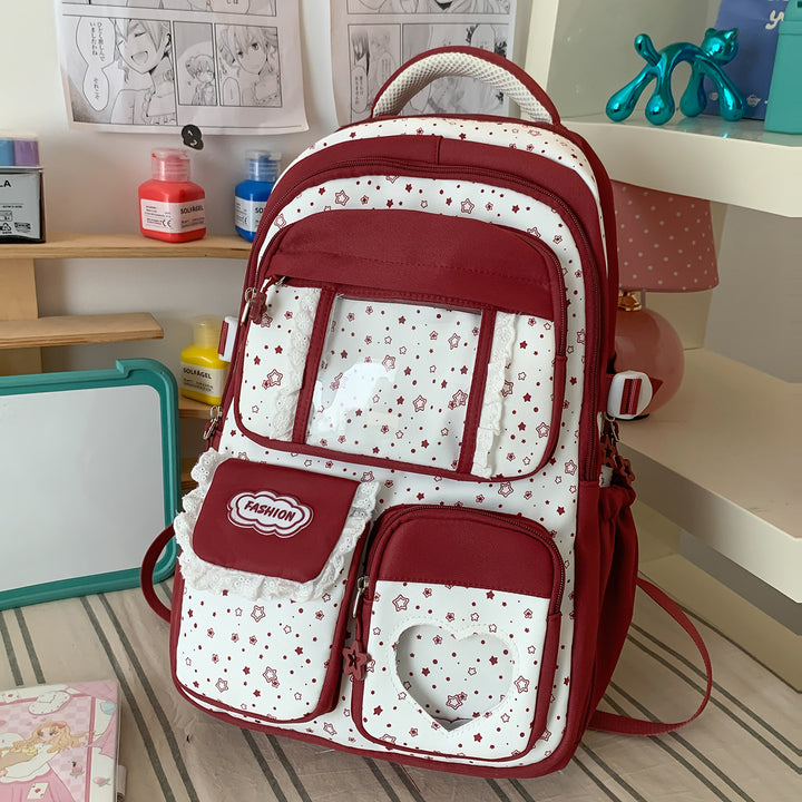 Stylische Sternen-Print Freizeit-Rucksack Karnz