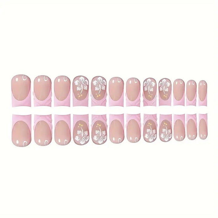 Elegante Florale Kunst Nagelverzierungen Karnz