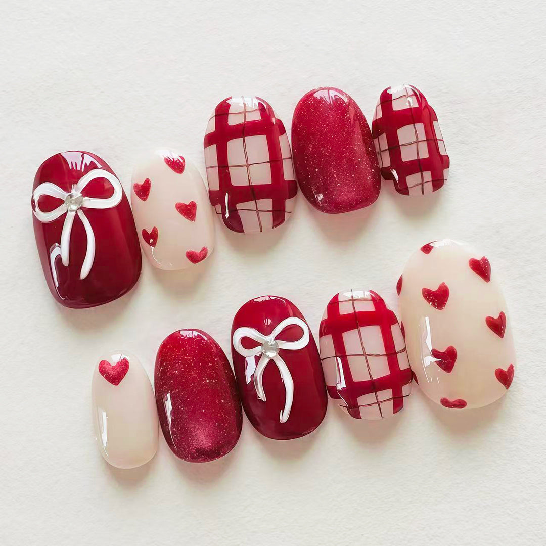 Romantisches Themen-Press-On-Nagelset