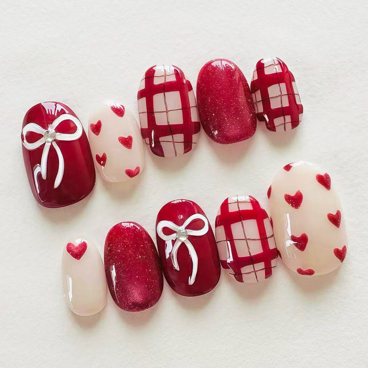 Romantisches Themen-Press-On-Nagelset