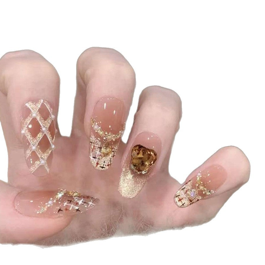 Glitzerndes Künstlerisches Press-On Nageldesign Karnz