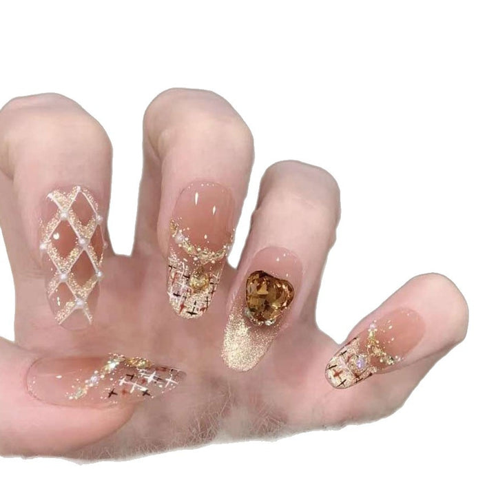Glitzerndes Künstlerisches Press-On Nageldesign Karnz