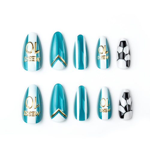 Sport-Themen Press-On Nail Art Set