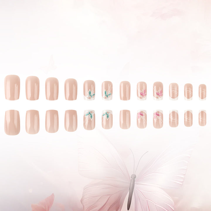 Elegantes Blumen Design Nagelkunst Set Karnz
