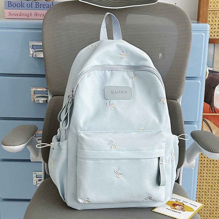 Bestickter Blumen-Detail Freizeit-Rucksack Karnz