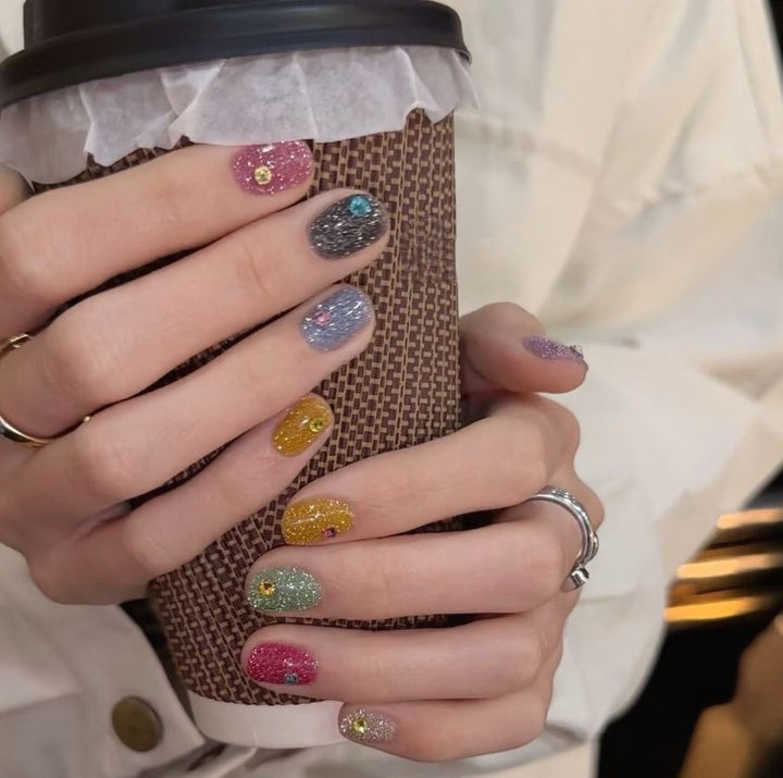 Glitzer-Nagelkunst-Set