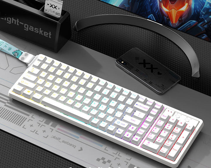 Anpassbare RGB Gaming-Tastatur mit künstlerischen Tastenabdeckungen Karnz