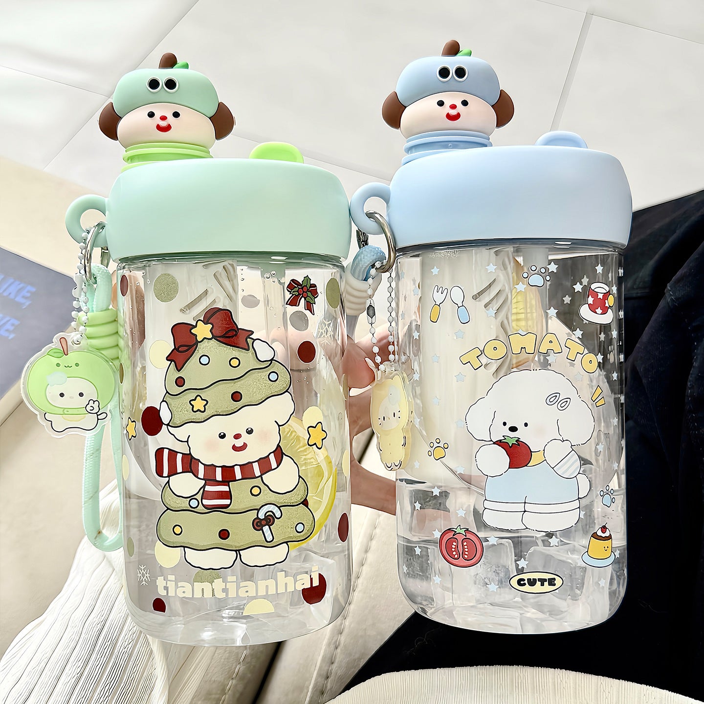 Unisex Trinkflasche mit fröhlichem Weihnachtsdesign Karnz
