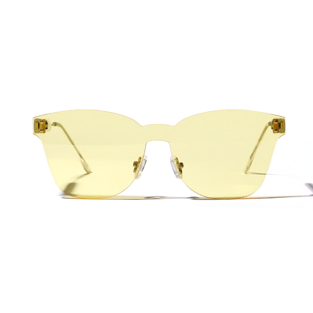 Damen Modesonnenbrille mit einzigartigem transparenten Rahmen Karnz