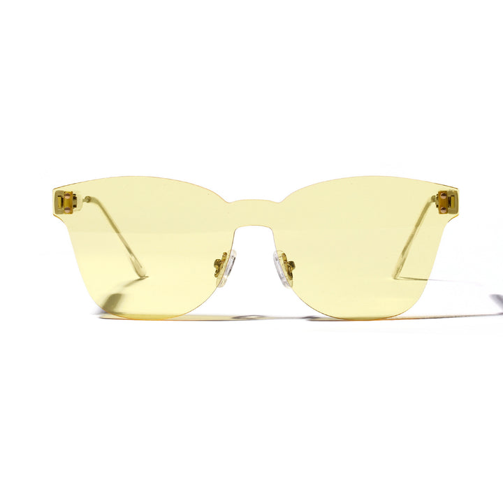 Damen Modesonnenbrille mit einzigartigem transparenten Rahmen Karnz