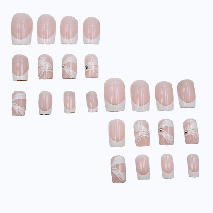 Künstlerisches French Tip Nagelkunst Set