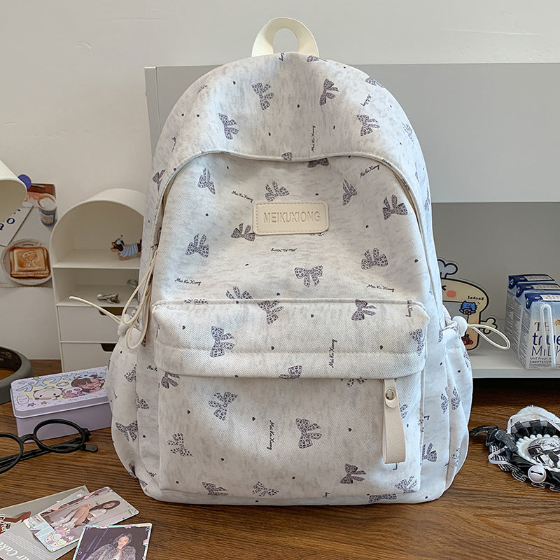 Stylische Schmetterlingsdruck Rucksack Karnz