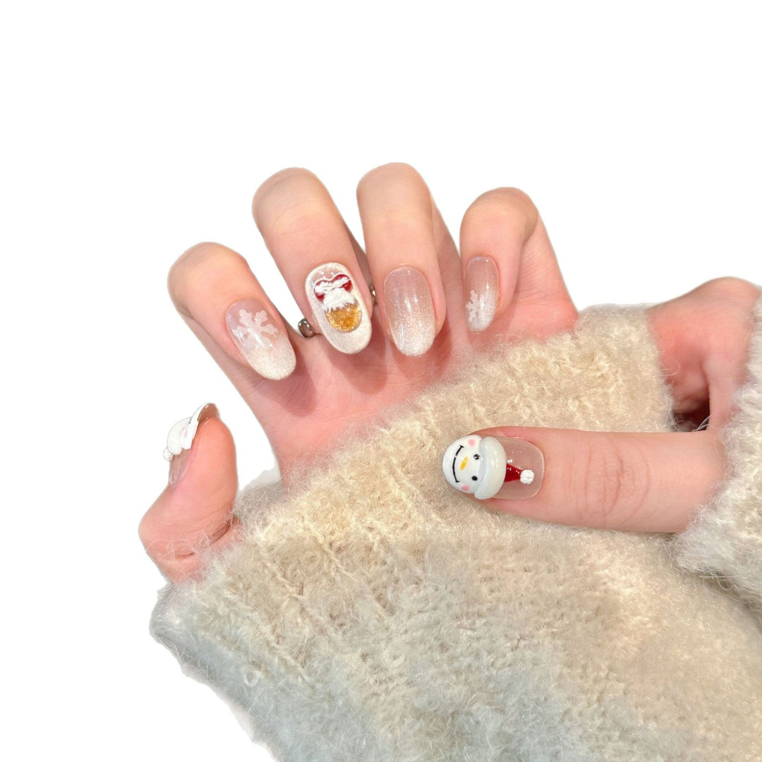 Festliches winterliches Press-On-Nail-Set