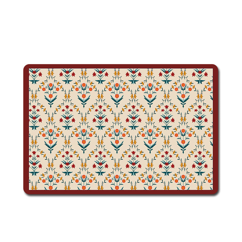 Vintage Floral Pattern Badmatte Karnz