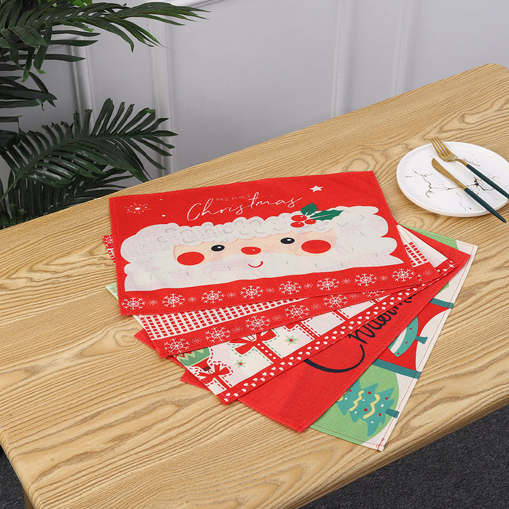 Weihnachtsplatzdeckchen mit festlichem Santa-Motiv Karnz