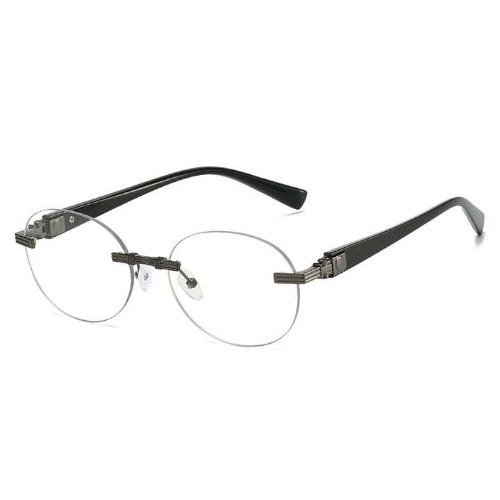 Damen modische Sonnenbrille mit transparentem Rahmen und flexibler Nasenauflage Karnz