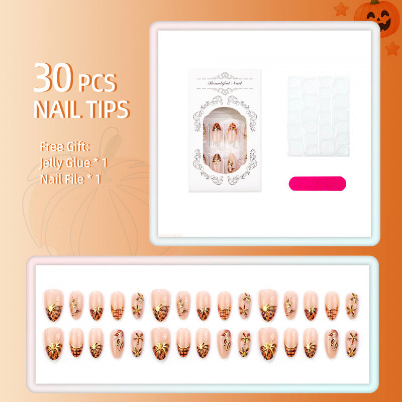 Künstlerisches florales Press-On-Nageldesign