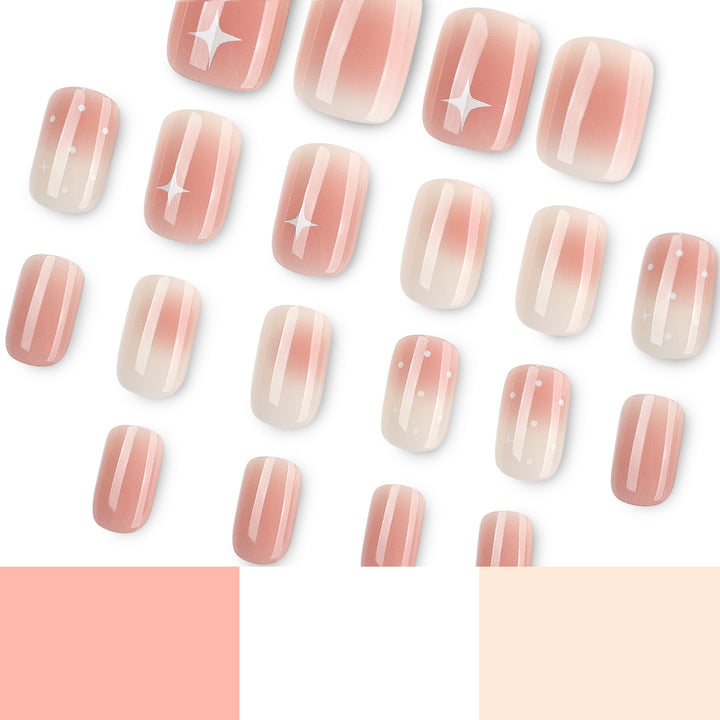 Nagelkunst mit Ombre-Effekt und Glitzerakzenten Karnz