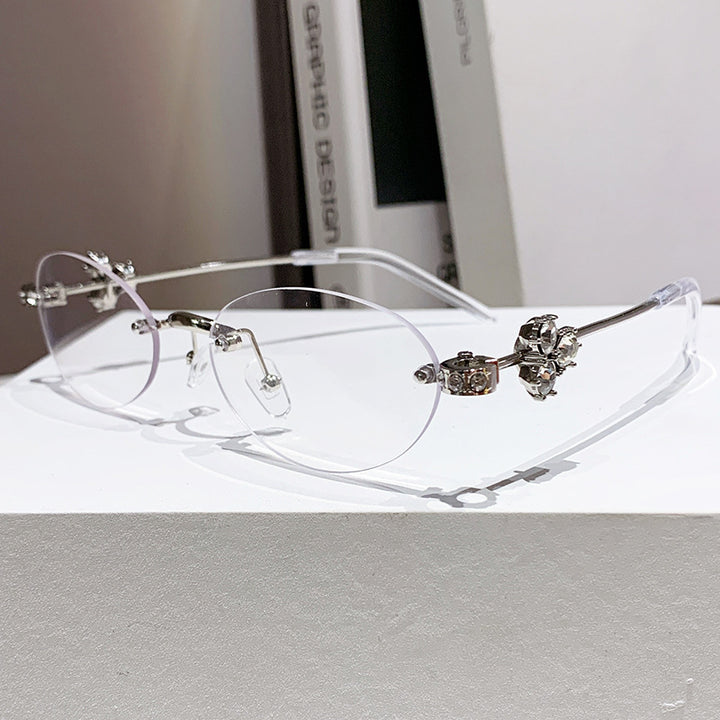 Damen elegante Sonnenbrille mit geometrischem Rahmen Karnz