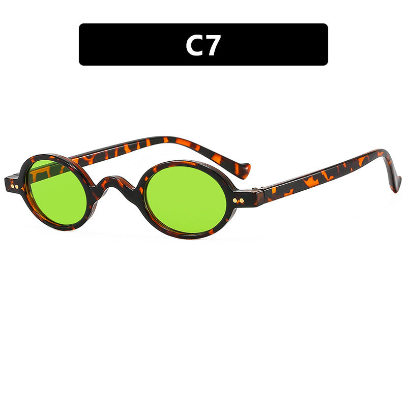 Damen runde Sonnenbrille mit markantem Design und hochwertigem Kunststoffrahmen Karnz