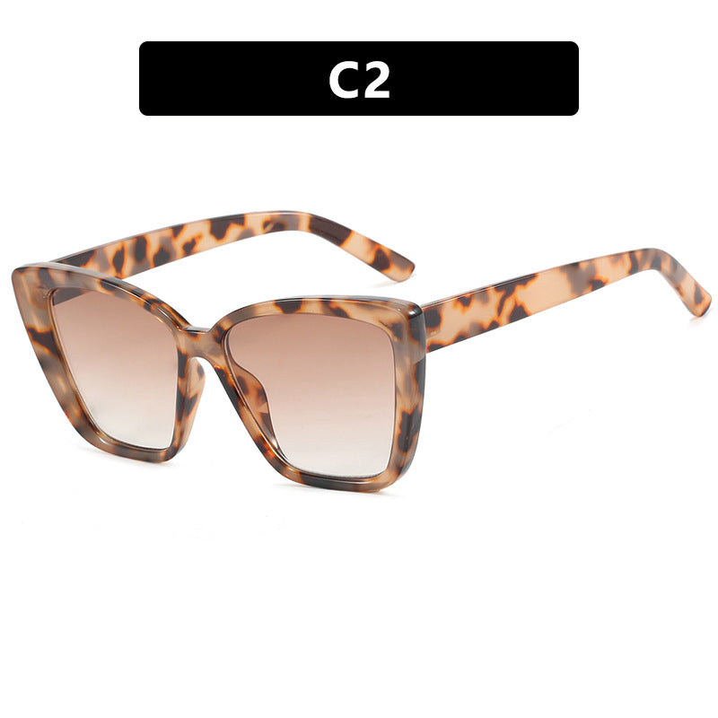 Damen quadratische Sonnenbrille im modernen Schildkrötenmuster Karnz