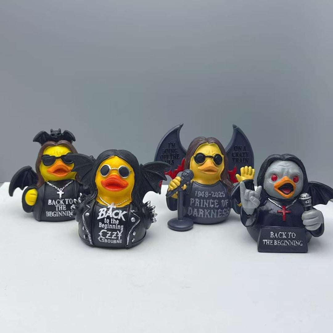 Lustige Gummiente mit Rocker-Design Karnz