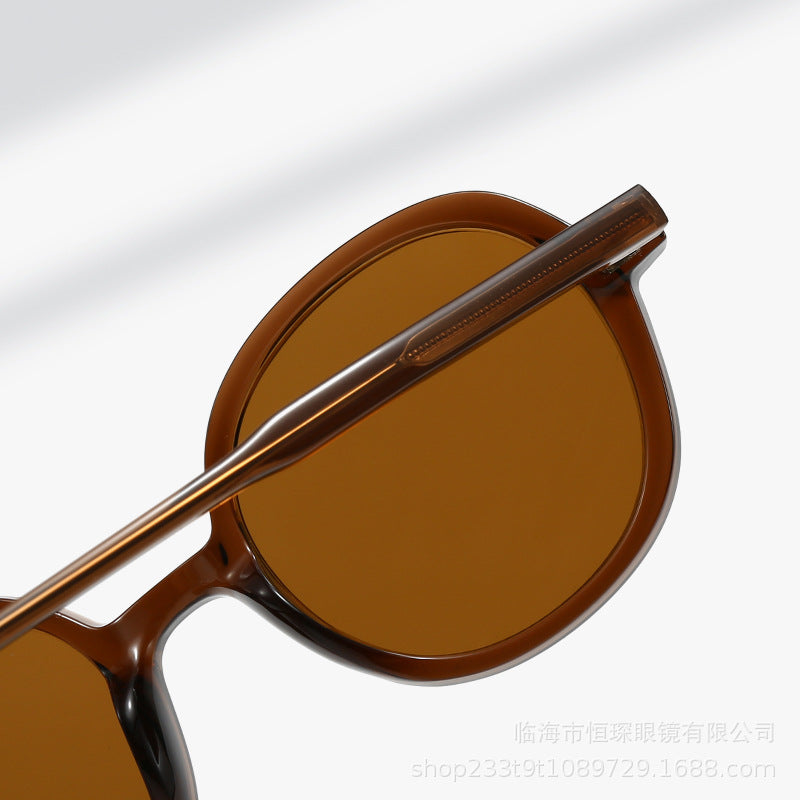 Damen modische Sonnenbrille mit stylischer runder Form Karnz