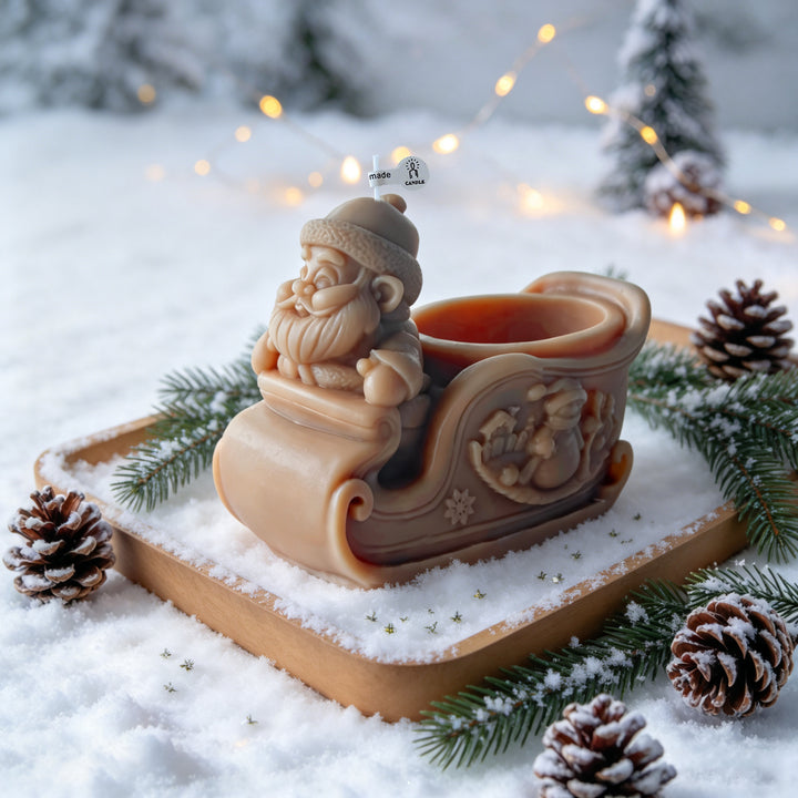 Santa Schlittenförmiger Kerzenhalter