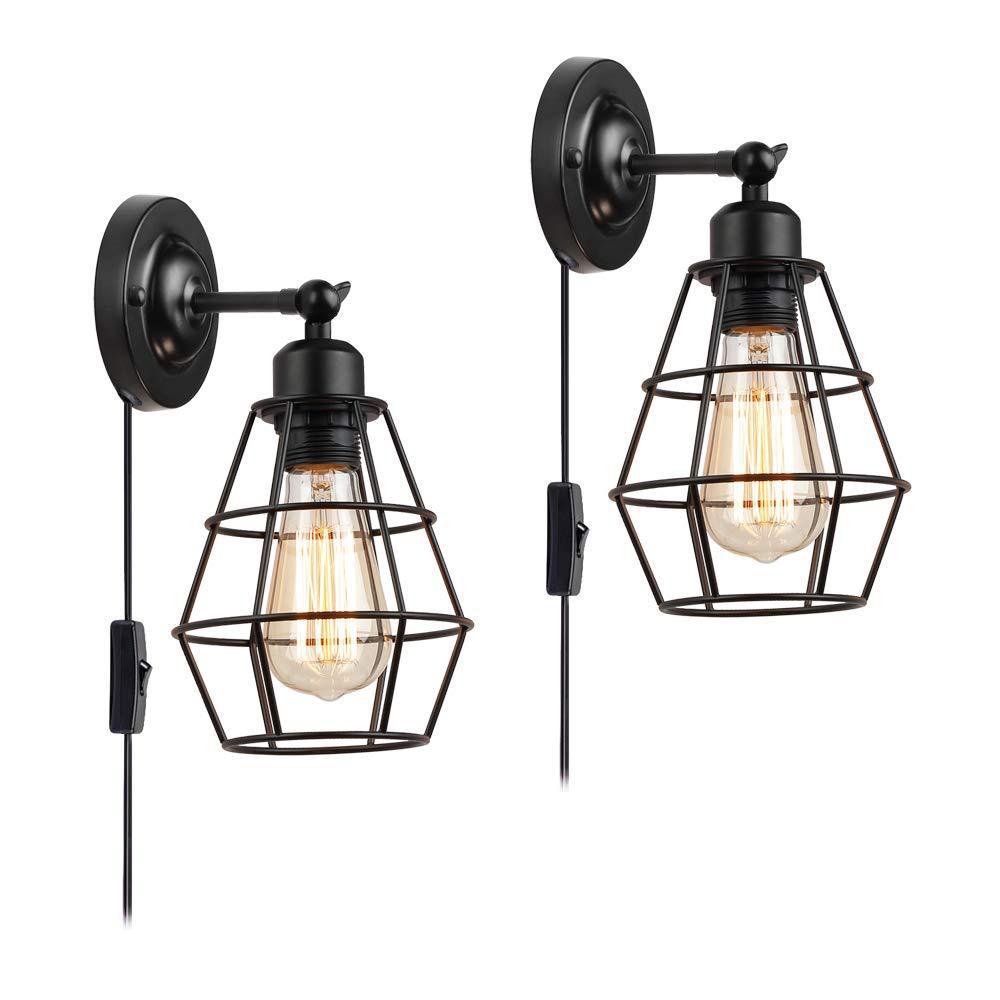 Industrielle Käfig Wandlampe