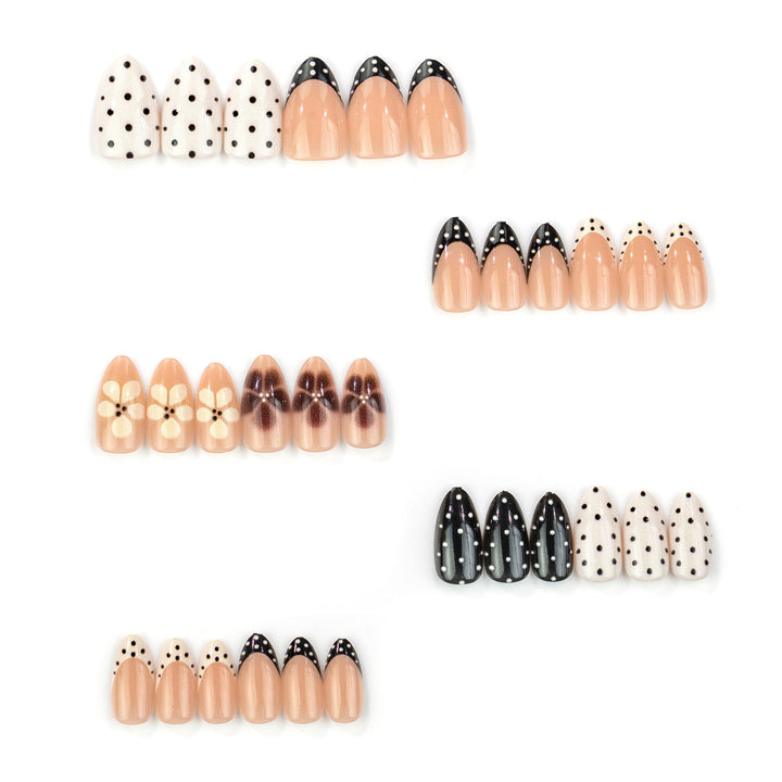 Künstlerisches manuelles Press-on-Nagelset