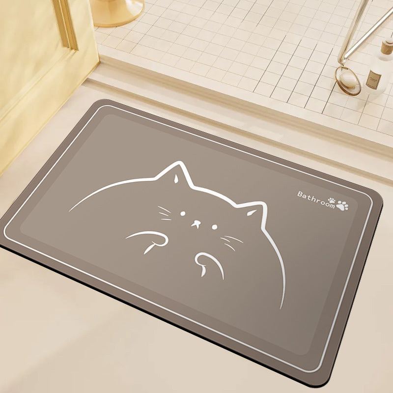 Niedlicher katzenmotivierter Badezimmermatte
