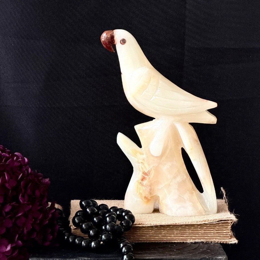 Handgemachte Stein Vogel-Figurine