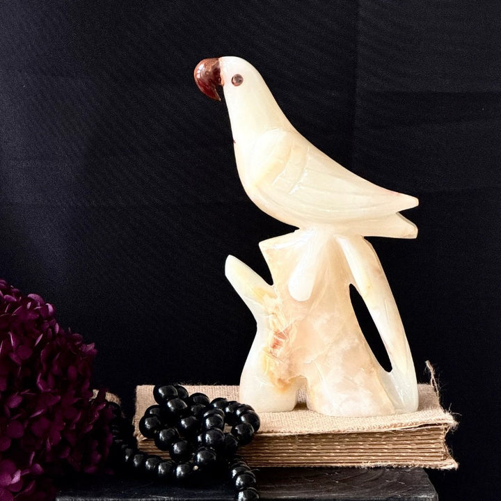 Handgemachte Stein Vogel-Figurine
