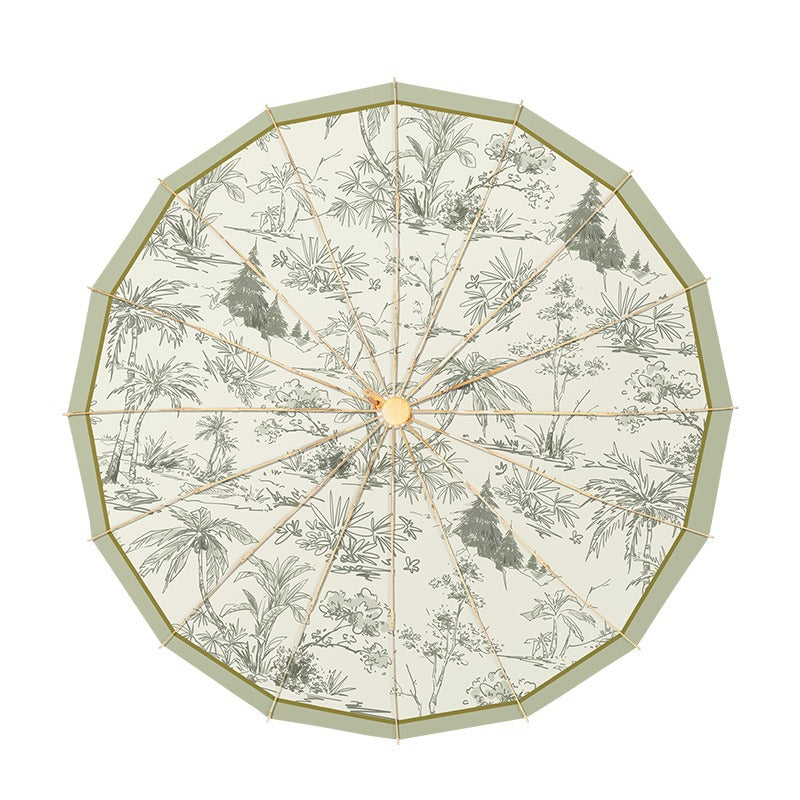 Damen eleganter Faltparasol mit Bambusdesign Karnz