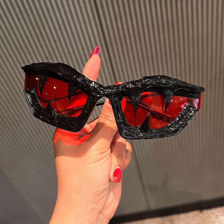 Damen Futuristische Sportsonnenbrille mit außergewöhnlichem Einhorn-Design Karnz