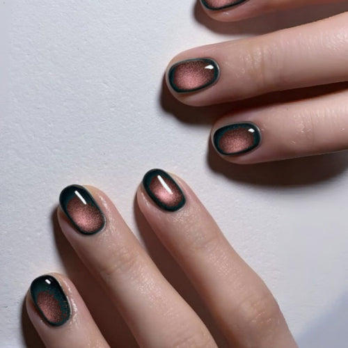 Stilvolle Gradient Press-On Nägel Karnz