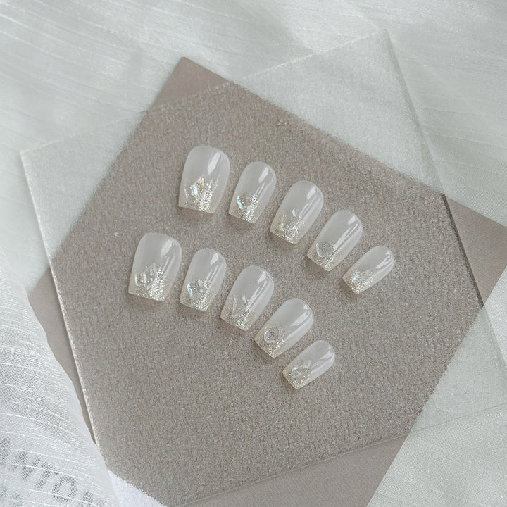 Elegantes glitzerndes Press-On-Nagelset