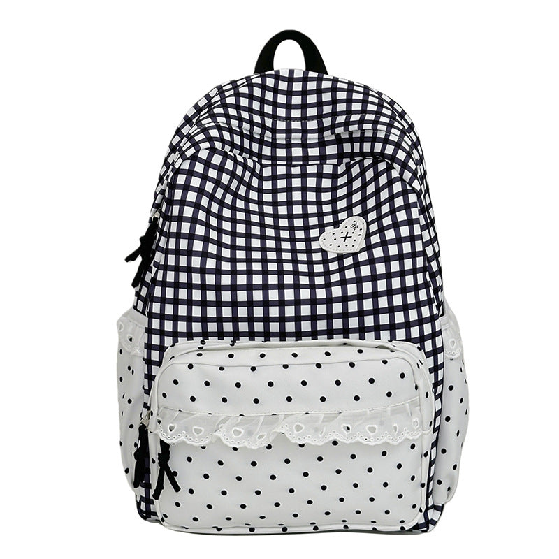 Verspielt Karomuster Rucksack Karnz