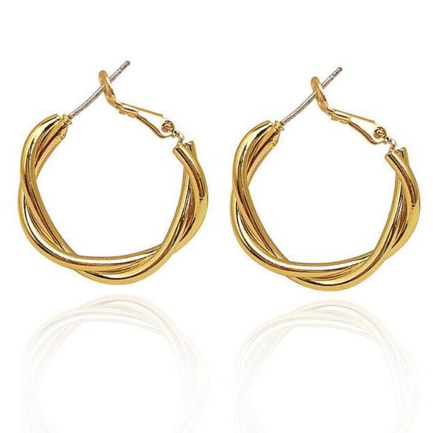 Elegante Spiral-Ohrringe Aus Hochwertigem Metall Karnz