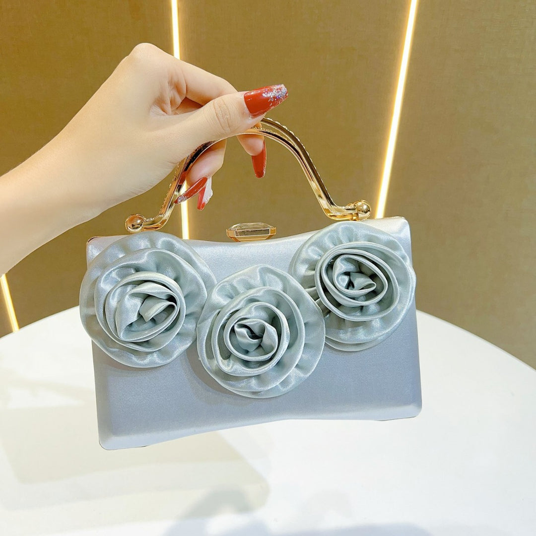Dekorative, floral-verzierte Abendhandtasche