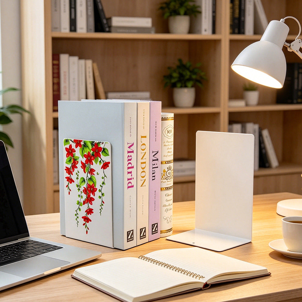 Künstlerische Blumen Design Buchstützen