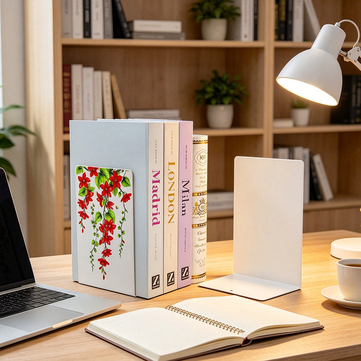 Künstlerische Blumen Design Buchstützen