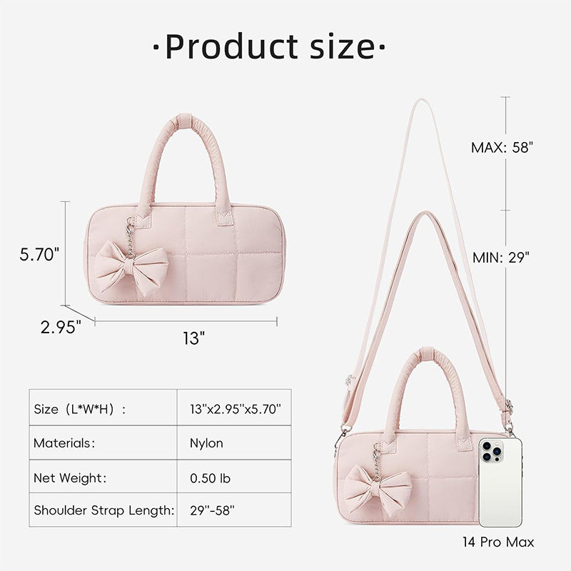 Gepolsterte Handtasche mit Modischem Schleifendetail Karnz