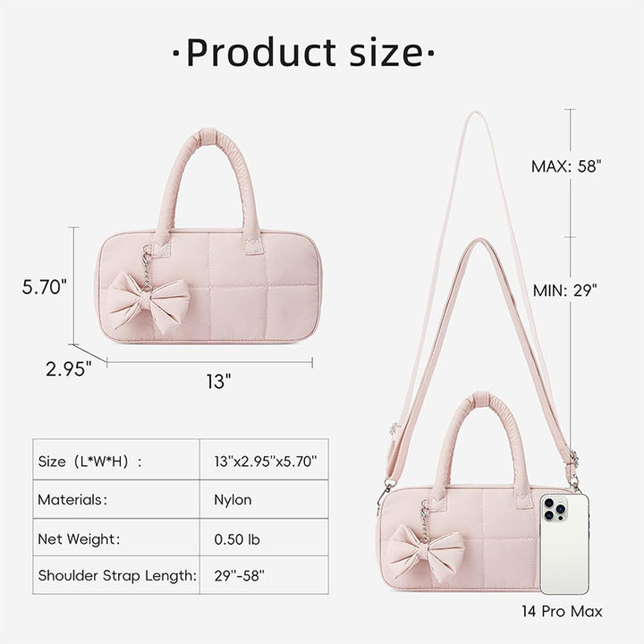 Gepolsterte Handtasche mit Modischem Schleifendetail Karnz