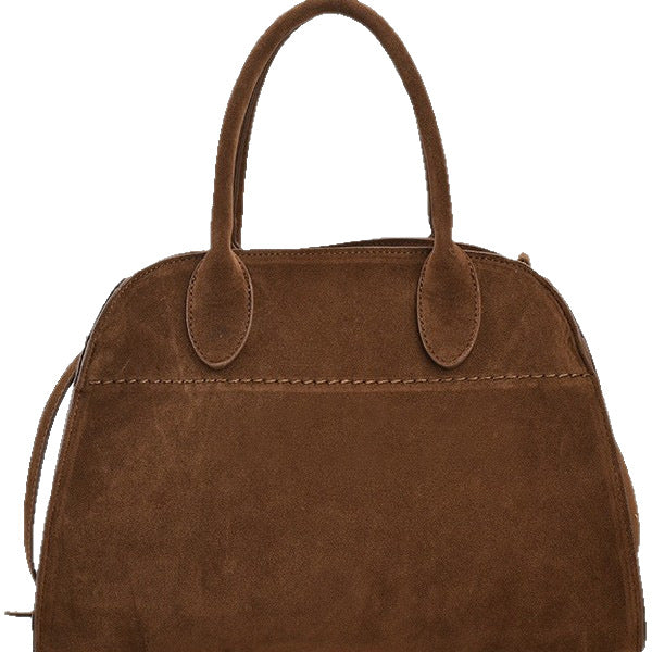 Damen Elegante Handtasche aus hochwertigem Wildleder mit verstärktem Tragegriff Karnz